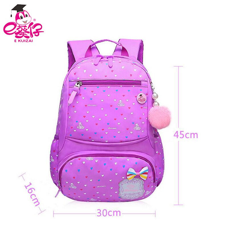 Kid Schooltassen Rits Meisje Tiener Rugzak Primaire Schooltas Senior Kwaliteiten Effen Schooltas Vrouwen Schoudertas Mochila: Purple big