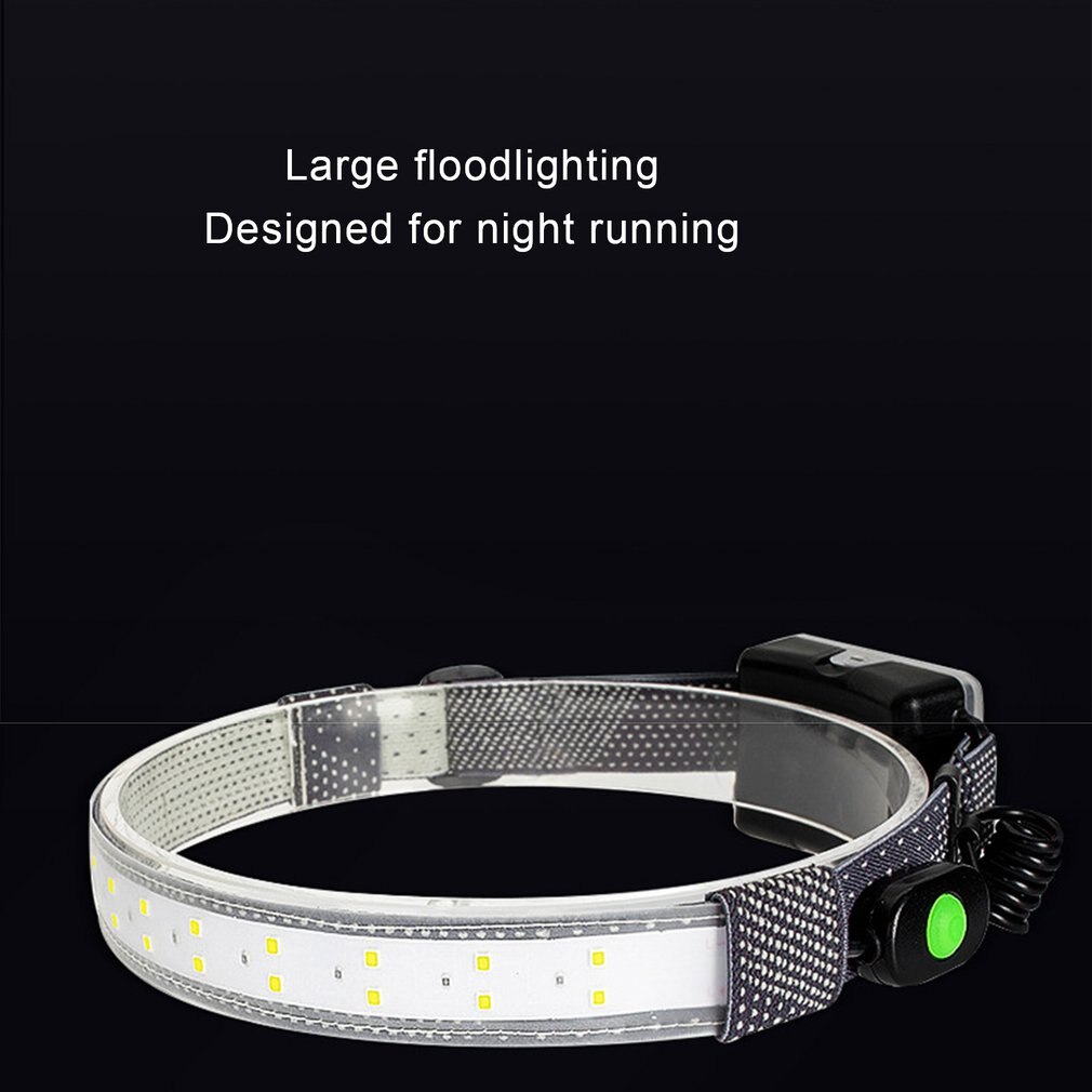 350LM Draagbare Lichtgewicht Zachte Led Koplamp Outdoor Fietsen Hoofdband Licht Waterdichte Hoofd Lamp Emergency Lantaarn Spotlight