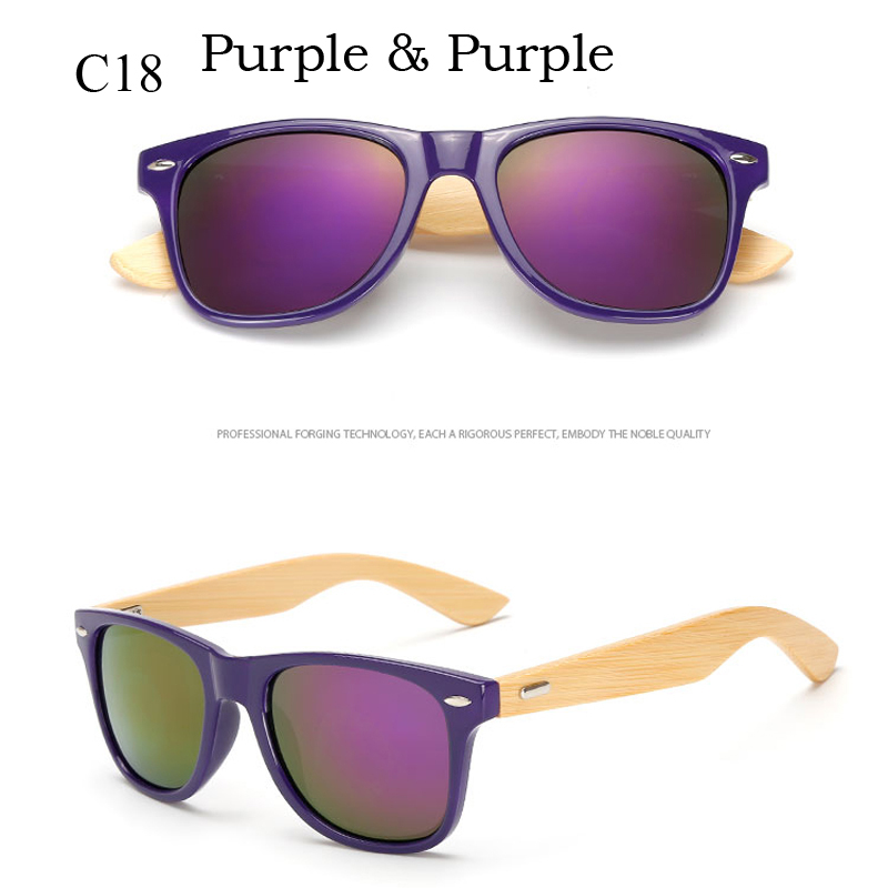 16 color Bamboo Sunglasses Men Wooden Sunglasses Women Brand Mirror Original Wood Sun Glasses retro de sol masculino