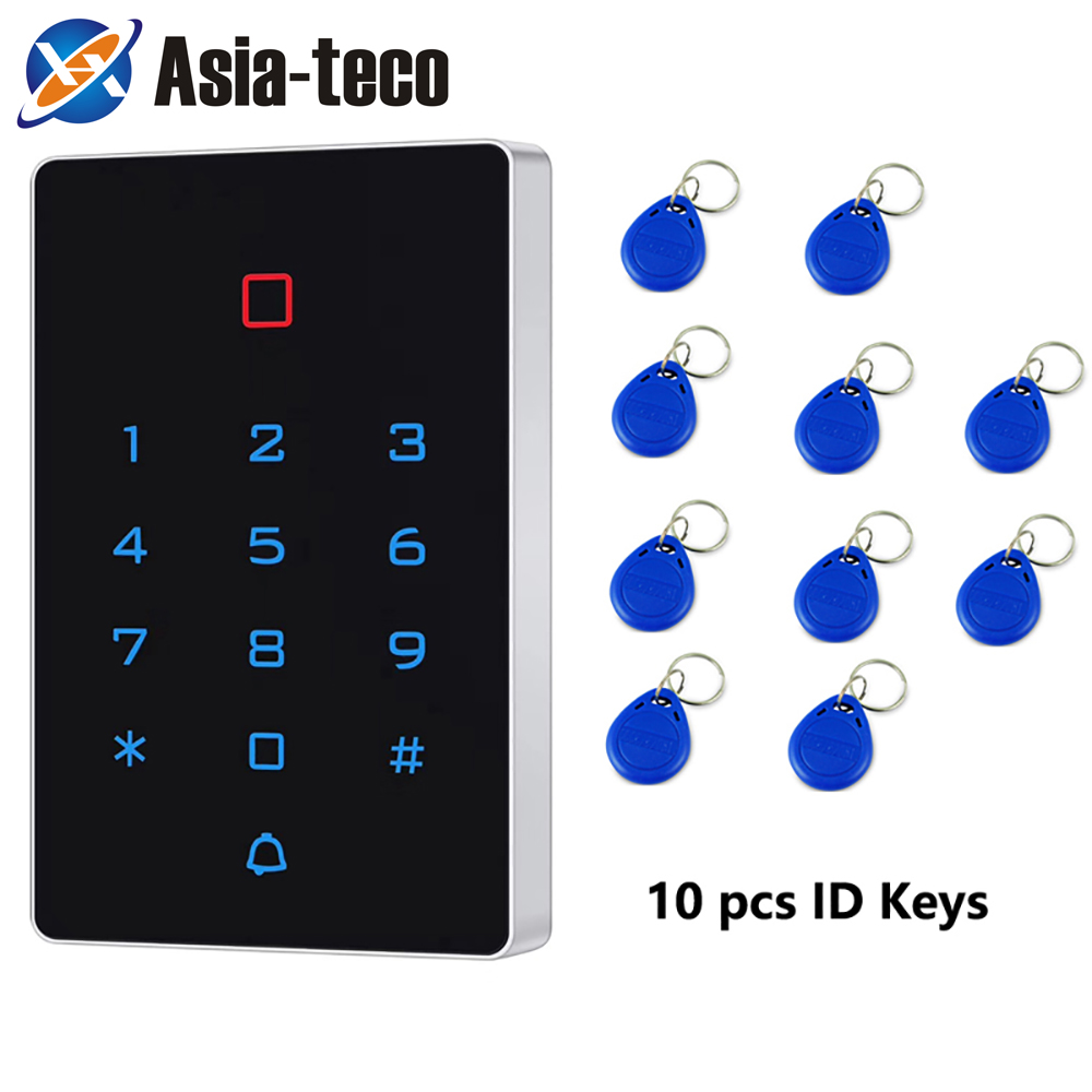 Backlight Touch 125Khz Rfid Card Access Control Keypad Em Kaartlezer Deurslot Opener Wiegand 26 Output Anti-demontage Alarm: AC and 10 Key