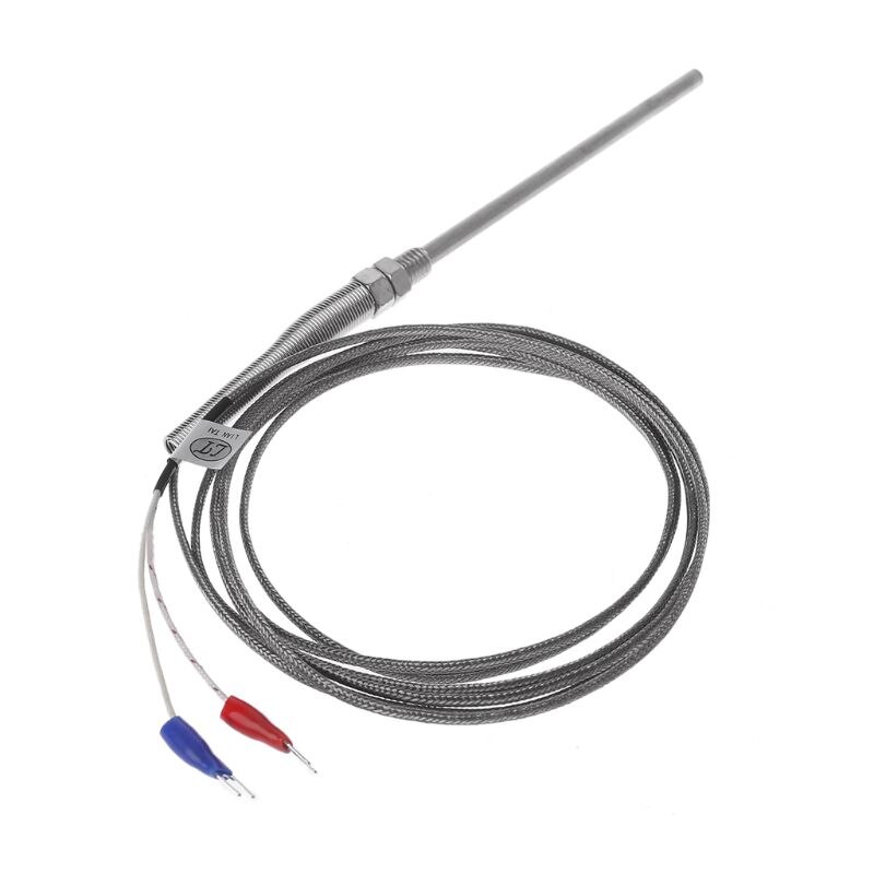Termopar tipo K, Cable de 2m, sonda de Sensor de temperatura de rosca M8, 50mm/100mm/200mm
