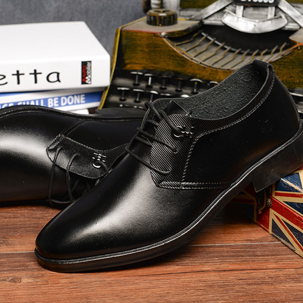 Mens Brand PU Leather Formal Shoes Men Coiffeur It... – Grandado
