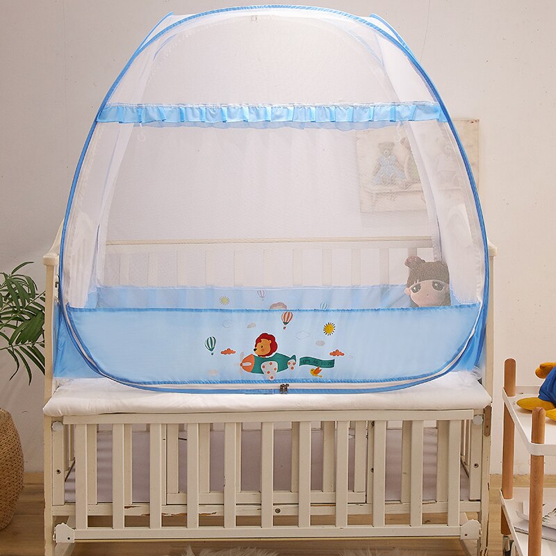 Babyinner Klamboe U N Dubbele Deur Mosquito Bar Opvouwbare Mongoolse Yurt Mosquito Gordijn Anti Mosquito Bed Tent: Blue Lion130 80 110