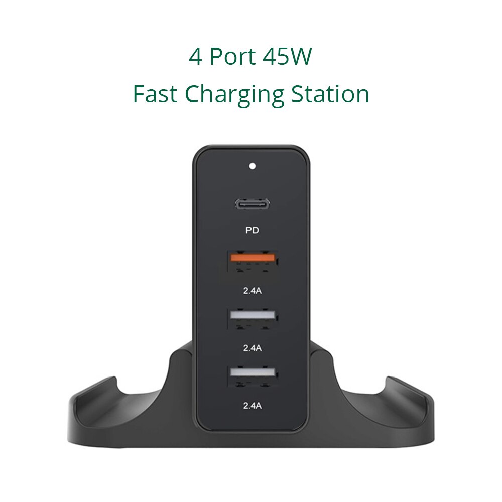 4/5/6 Port PD Charger QC 3.0 Dual Protocol Quick Charge 48/65/75W USB Fast Charger For iPhone 12 11 Mini Pro Max Smart Adapter: EU Plug / 4 Ports  48W