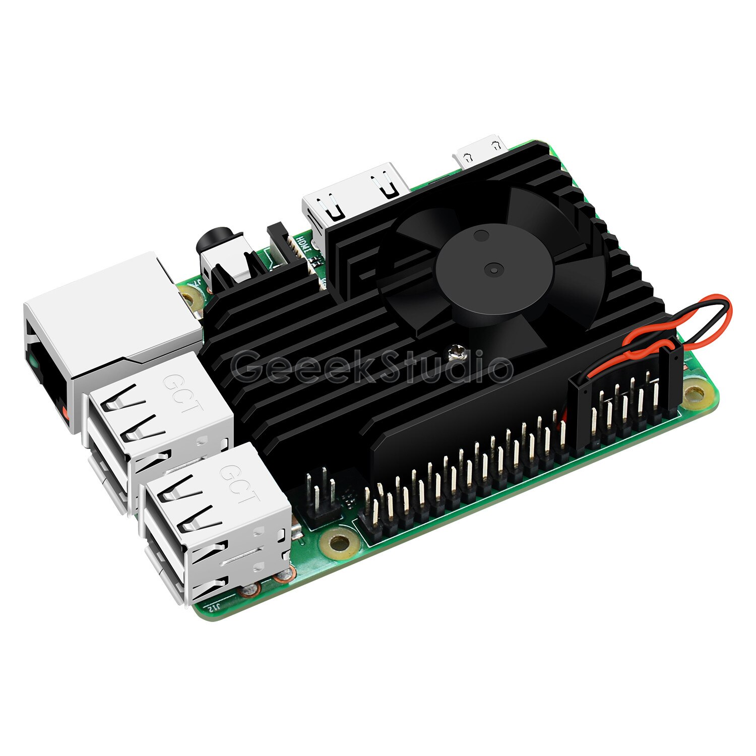 Kit de disipador térmico de ventilador de refrigeración extremo CNC para Raspberry Pi 3B + / 3B Plus / 3B