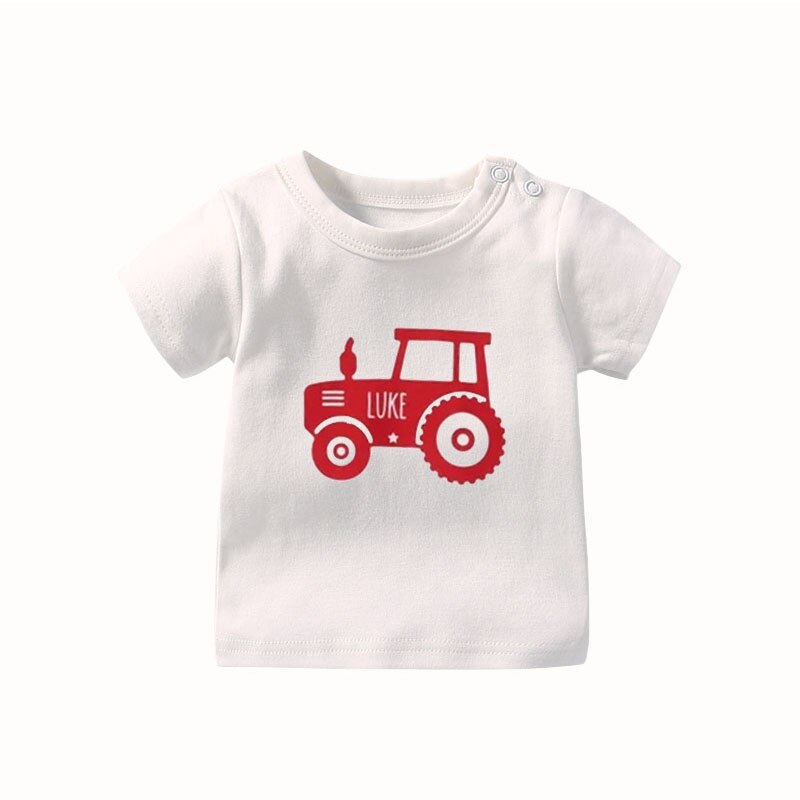 Traktor Personalisierte Baby T Shirt Personalisierte Baby Kleidung Unisex T shirt für Kinder Baby Geburtstag Präsentieren tr