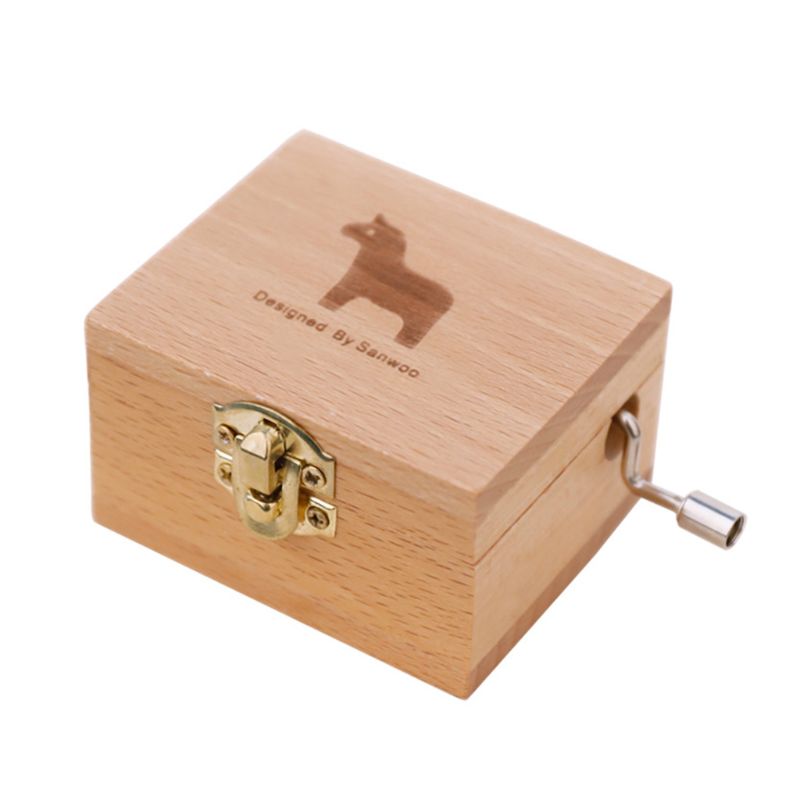 Wooden Music Box Multiple Music Random Engraved Musical Case Toys Kids 634F: Horse