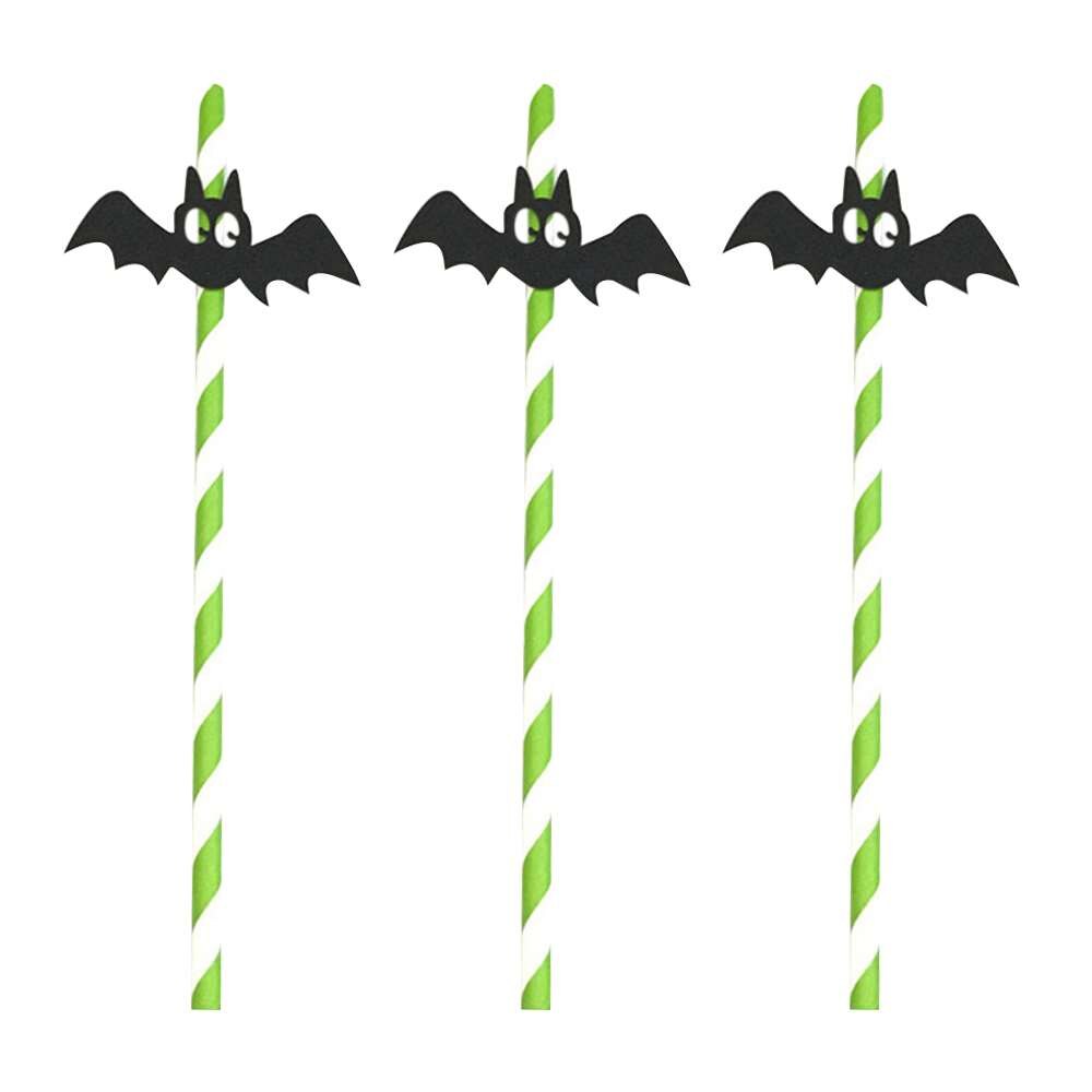 Halloween roliga sugrör -5 förpackningar halloween sugrör roliga personlighet sugrör  (10/ pack , 5 förpackningar per set)