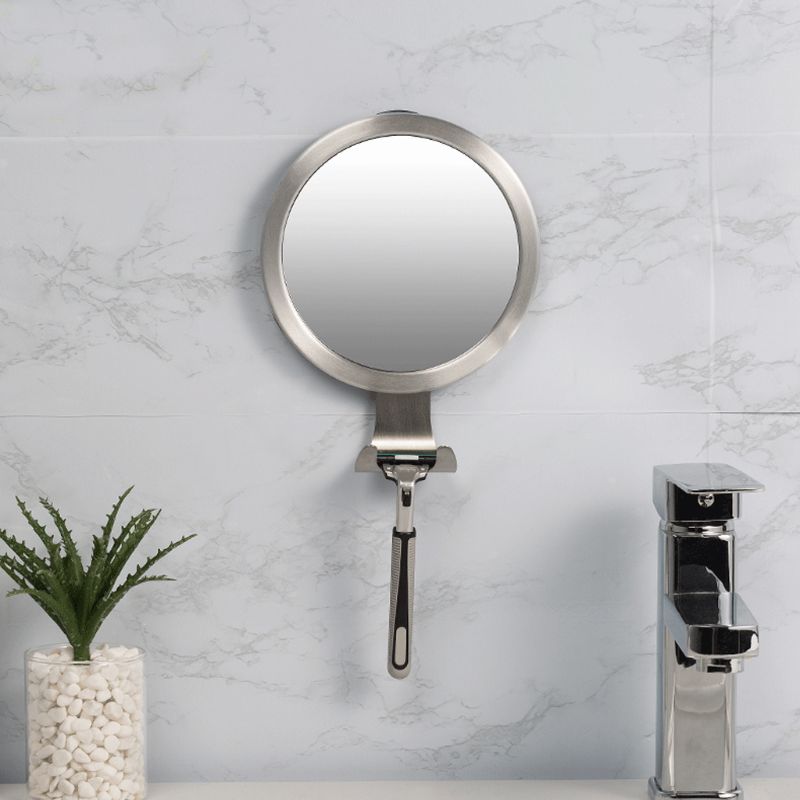 Espejo de ducha antivaho de acero inoxidable, espejos de maquillaje para afeitar, suministros de baño