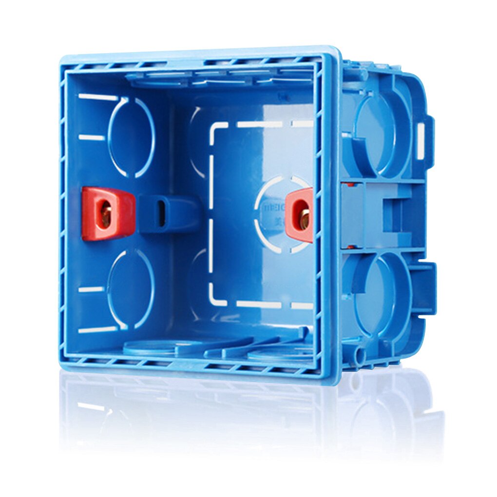 Atlectric Mounting Box Cassette Switch Socket Junction Box Hidden Concealed Internal Mounting Box For Type 86 White Red Blue Box: Blue