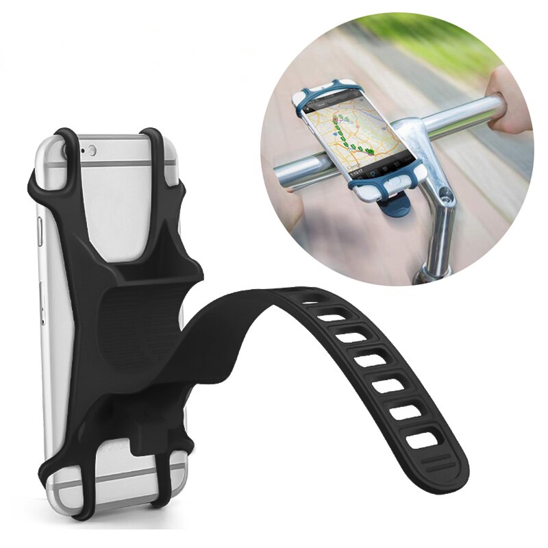 Uniwersalny silikonowy uchwyt rowerowy na telefon komórkowy Uchwyt motocyklowy na kierownicę Stojak na iPhone 12 11 Pro Max XS Xiaomi