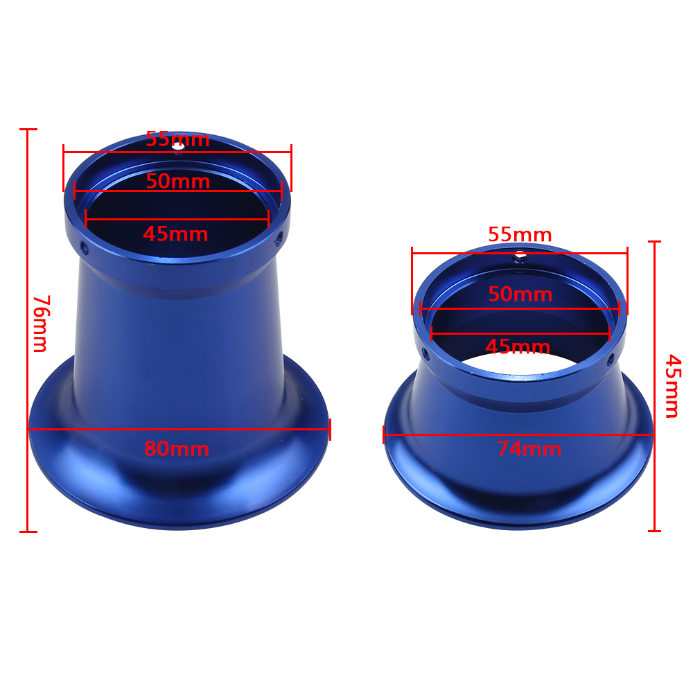 Interfaz de carburador de motocicleta, filtro de aire, bocina, copa de viento de 50mm para Keihi PWK KOSO OKO PE 21 24 26 28 30mm, Moto ATV Motocross