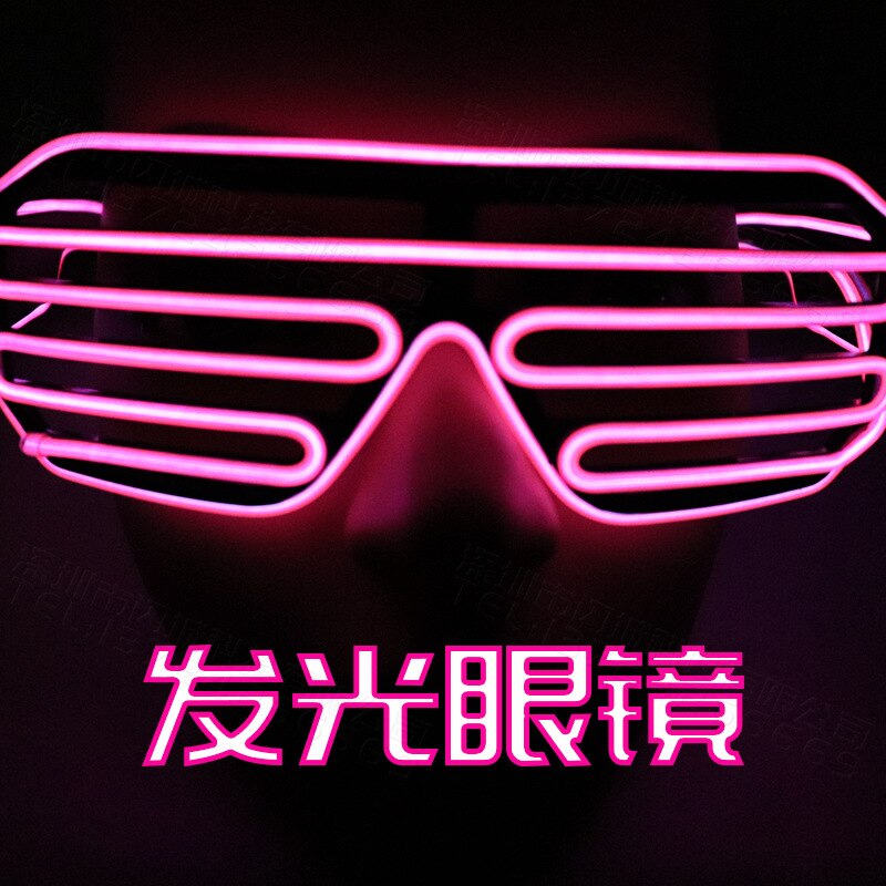 LED Gläser Licht hoch Schattierungen Blinkt Rave Hochzeit Party Brillen leuchtend glühend Nacht Zeigt Dekore Aktivitäzehn Weihnachten Versorgung: Rosa