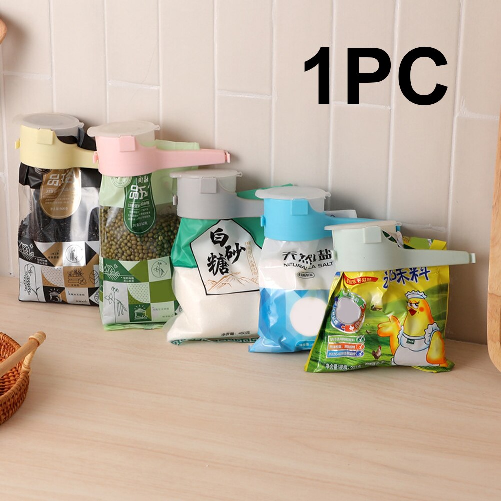 Contenedor de comida portátil, abrazadera de mantenimiento fresco, bolsa de cereales, utensilios de cocina, Clip de sellado multifuncional para granos, Ahorrador doméstico