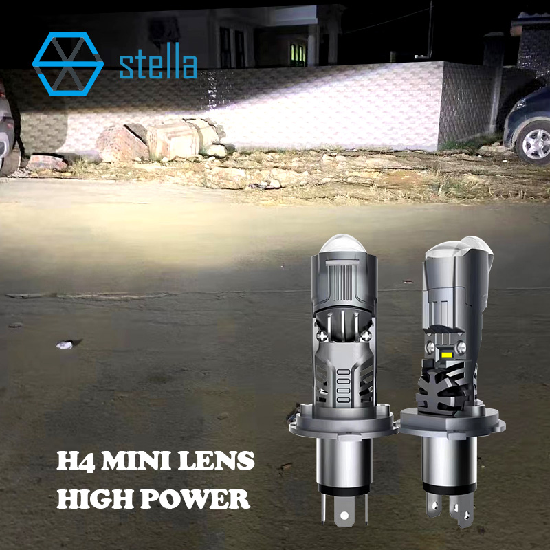Stella 12V 24V H4 Mini Lens LED Koplamp Lamp voor Auto/Motorfiets Projector Hoofd lamp Canbus Geen Fout Hi/Dimlicht 120W 18000Lm