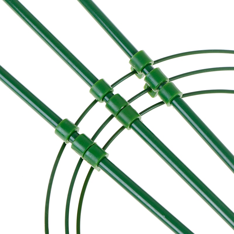 1 pc hållbara klättrande vinrankor 45cm plastbelagda stål växtstöd ram trädgård balkong växt blomma spaljé