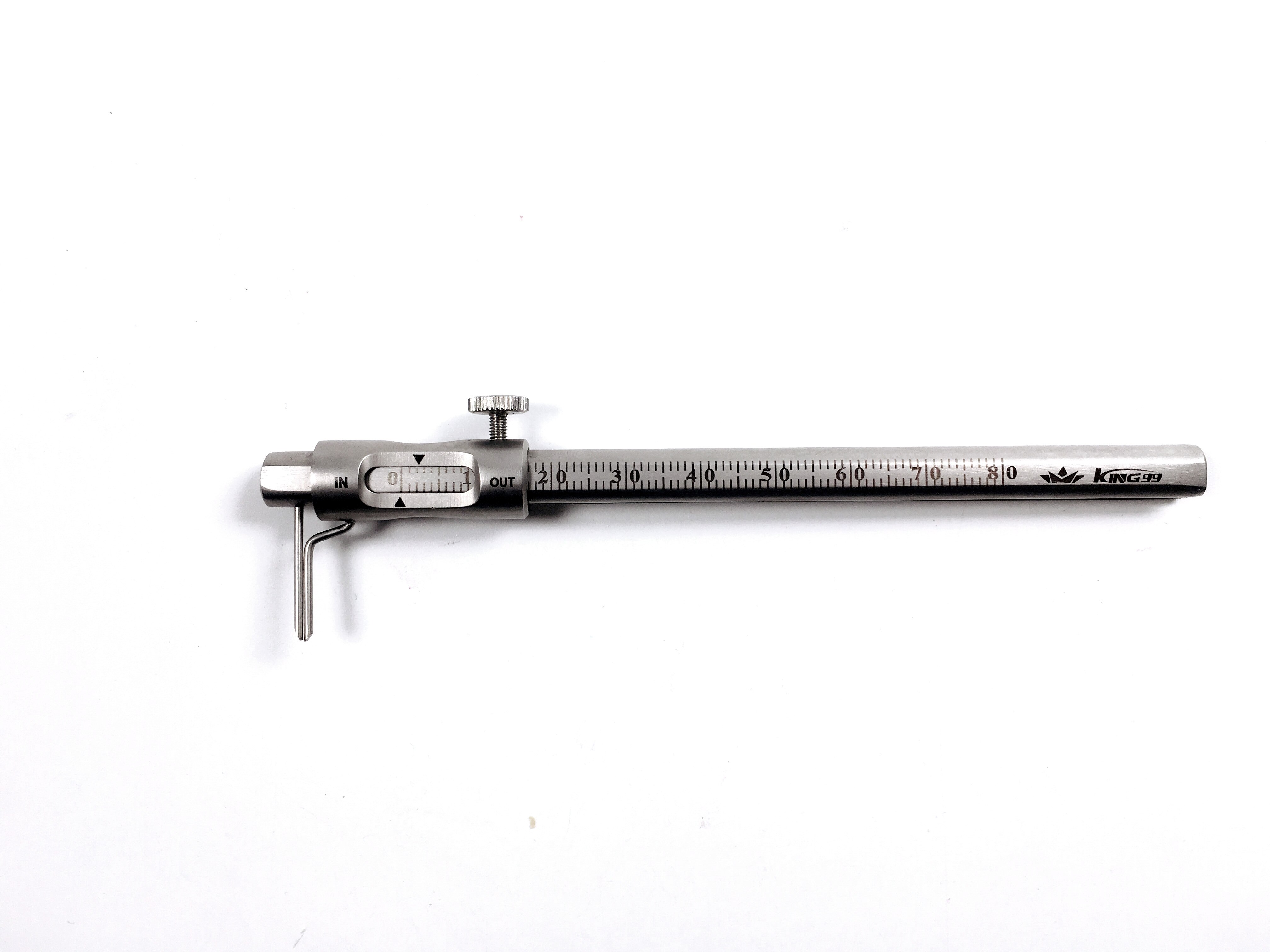 1pcs Dental SS Orthodontic Sliding Caliper 0-80mm Implant Gauge Measuring Caliper