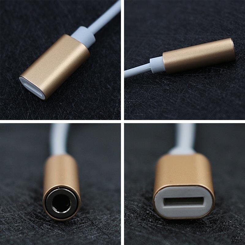 For iPhone Adapter 2 in 1 Adaptador For Apple iPhone 7 8 Plus 11 Pro Max XR XS X to 3.5mm Headphones Splitter cargador y audio