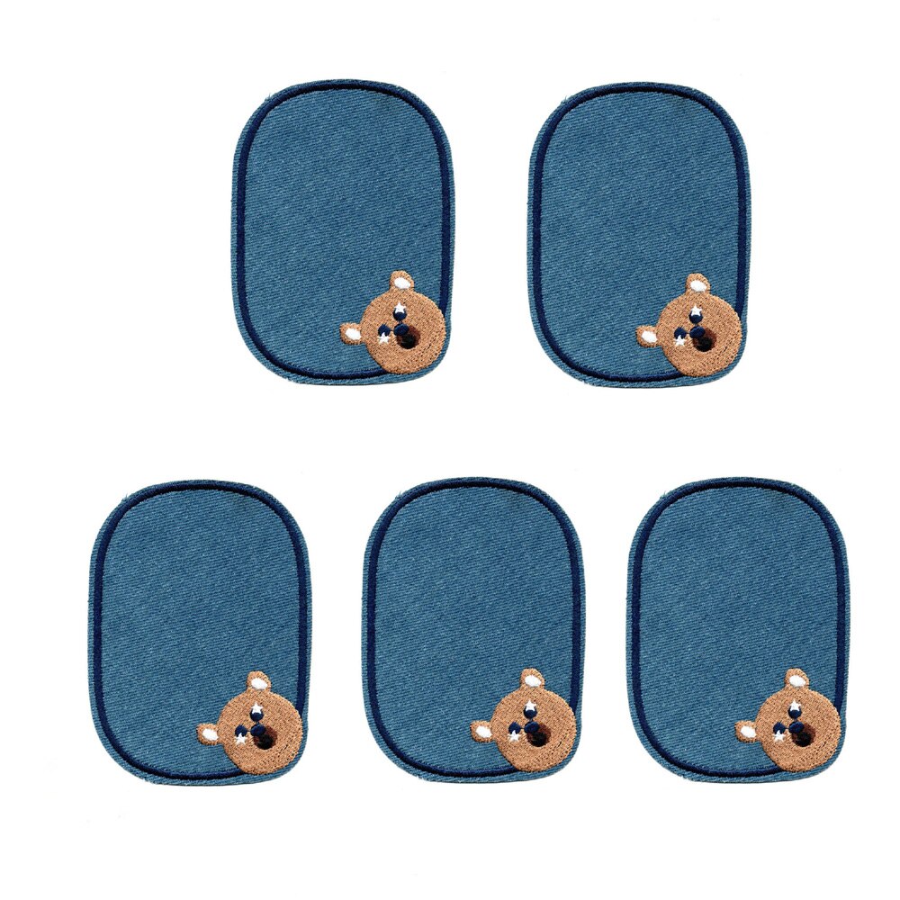 5 uds reparación, costura codo rodilla parches hierro sobre parche para ropa Jeans rayas pegatinas insignia bordada niños paño: type 031