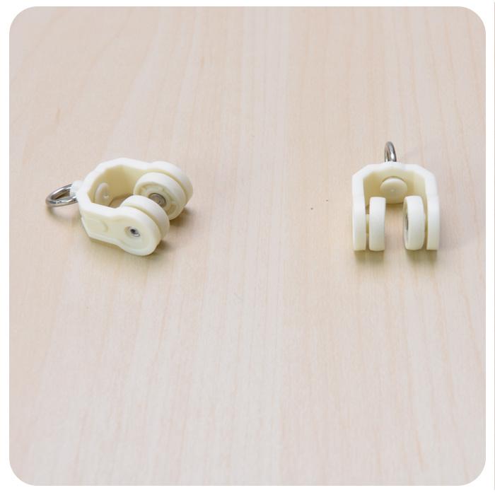Gordijn Rail Accessoires Katrol Recht Spoor Gebogen Track Rail Vangst Gesp Ring Wiel Slide Down Roller Gordijn Accessoires