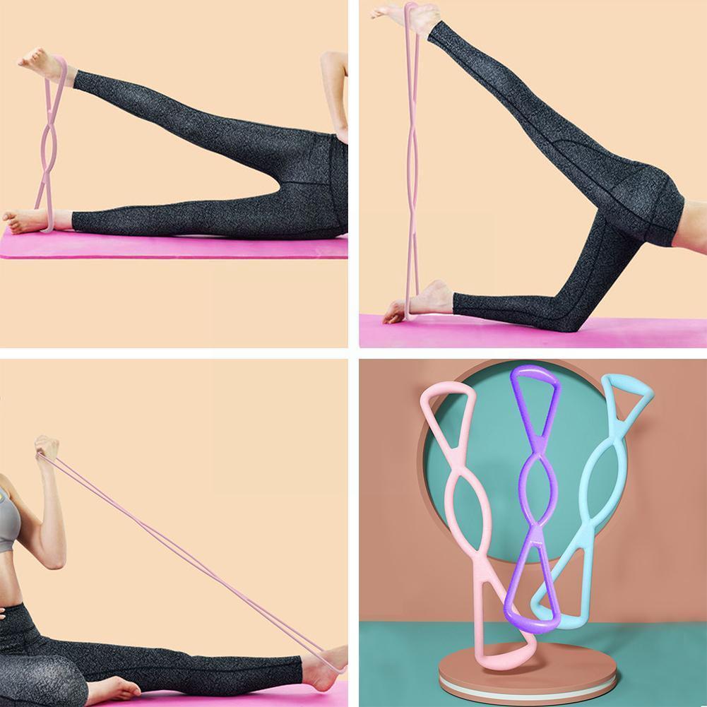 Yoga-widerstandsband tpr widerstandsbänder 8 rally schönes elastisches brustdehnungsband offenes yoga-band seil rücken-yoga schultern  y8 d 0