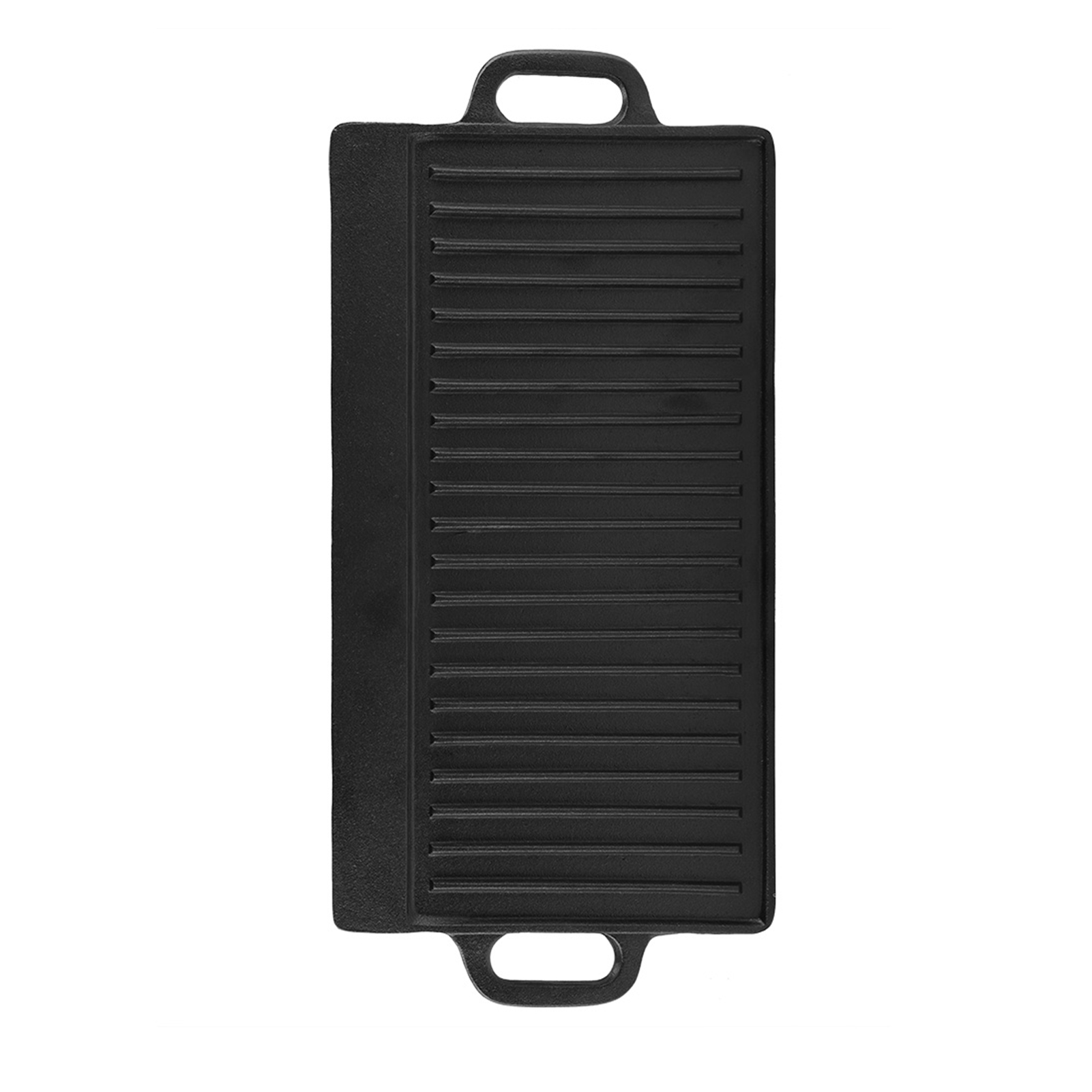 Cast Iron Grill Pan Non-Stick Cast Iron Grill Griddle Pan Ridged and Flat Double Sided Baking Cooking Tray Bakeware Grill Pan
