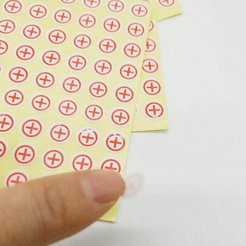 243pcs/1sheet Plus And Minus Aticker 8mm Red Black Positive &amp; Negative Self-adhesive Stickers Coated Paper Self Adhesive Labels