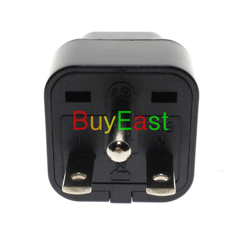 Universal World to North American US NEMA 6-15P Electrical Plug Adapter convert UK/EU/US/AU/China/Japan.... WT: Black / Black
