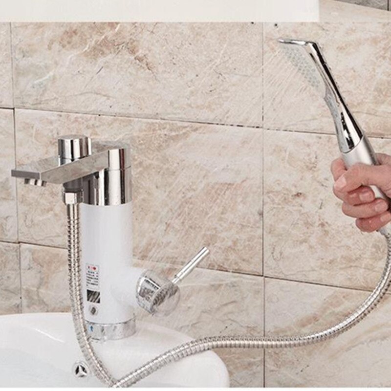 Przepływowy podgrzewacz wody z kranu elektryczny bezzbiornikowy ciągłe gorące ogrzewanie robić łazienki prysznic zlewozmywak kuchenny mikser Azja wtyczka