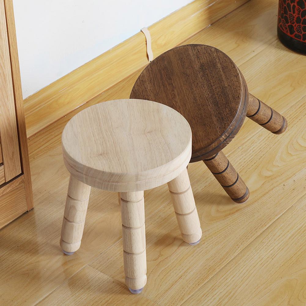 Small Wood Stool Square Modern Low Stool Family Living Room Makeup Dining Small Bench Footstool Household Furniture