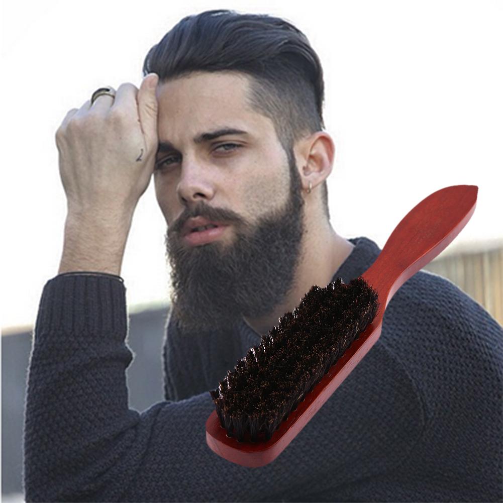 Juego de cepillos de pelo con mango de madera cerdas de jabalí duro, peines de estilismo para hombres y mujeres, peluquería, peine para Barba, recto