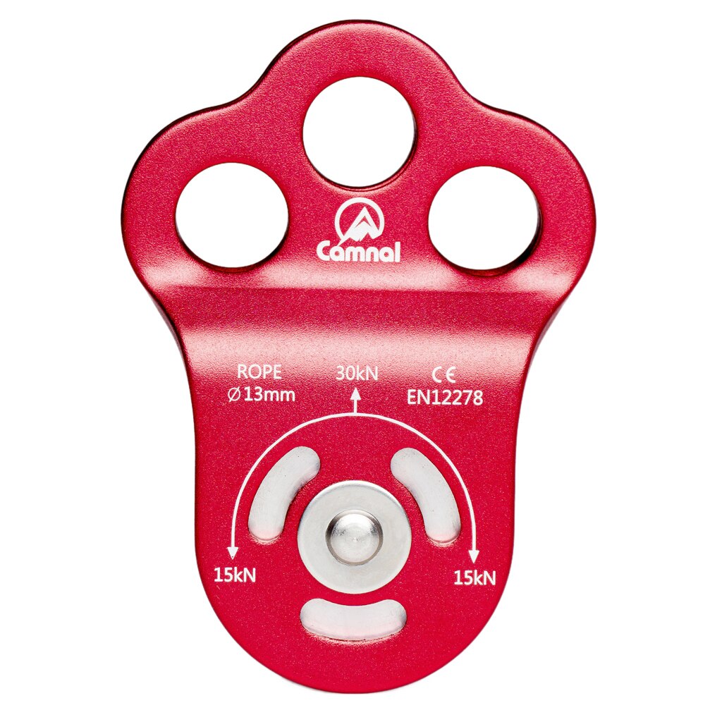 30KN Triple Befestigung Pulley/Hitch Klettern Baumpfleger für 13mm Seil Rigging Luft Werkzeuge Camping Wandern Klettern Zubehör