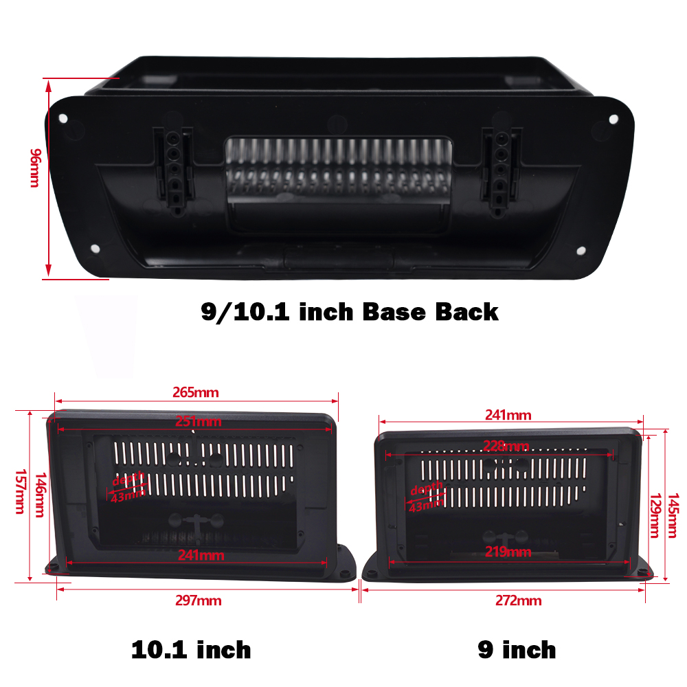 Fascia de Radio Universal de 9 o 10,1 pulgadas, 2 Doble Din, para coche antiguo, camión, autocaravana, RV, Panel estéreo, marco de montaje para tablero, Kit de molduras faciales