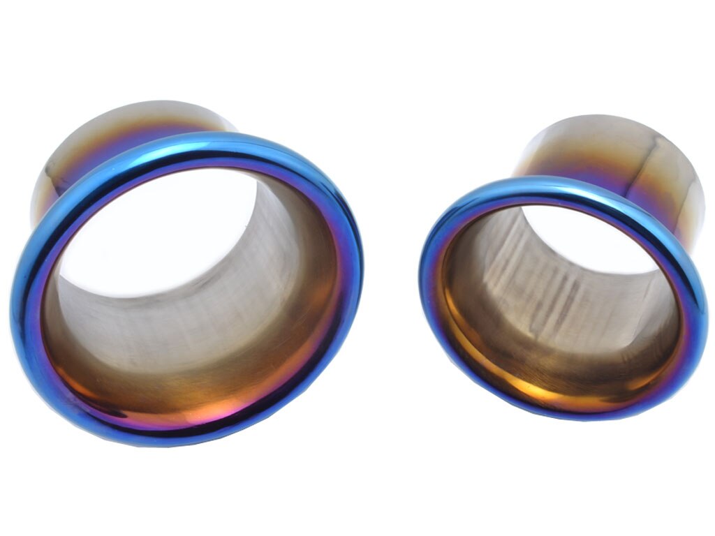 Kit d&#39;entonnoir de klaxon Turbo en acier inoxydable, système d&#39;admission d&#39;air froid à extrémité bleue en titane, Kit de pile de vitesse 76mm 89mm 3.5 pouces