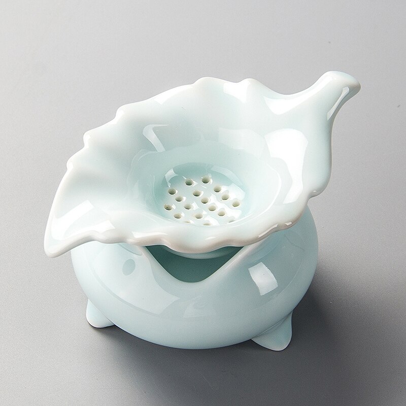 Tesil lösa blad tekopp porslin kung fu teset celadon tefilter infusor  d017