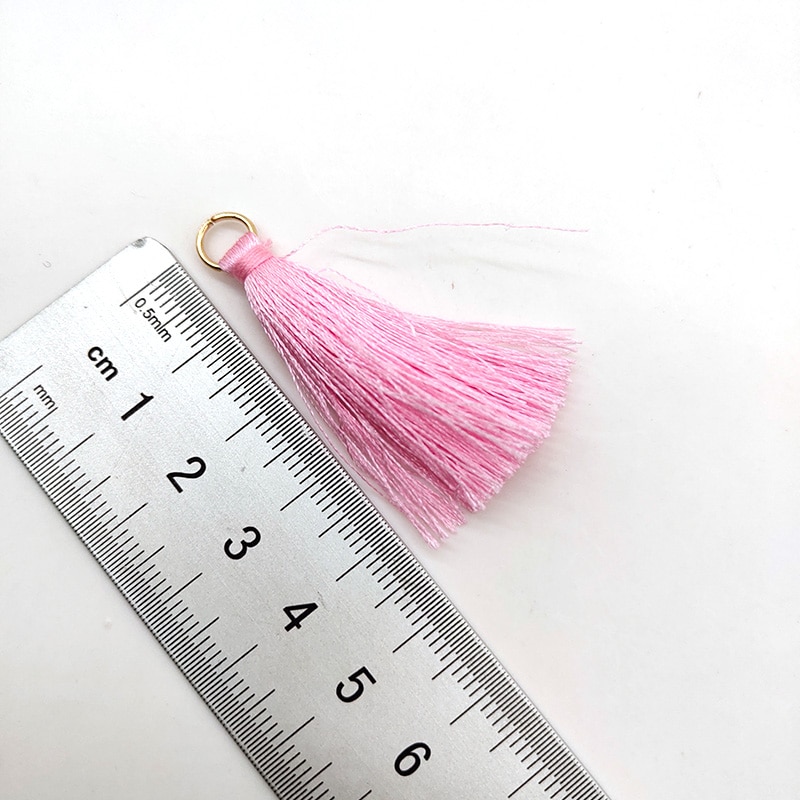 10 Pcs Silky Handmade Soft Craft Mini Tassels with Loops for Jewelry Making, DIY Projects, Bookmarks Accessories