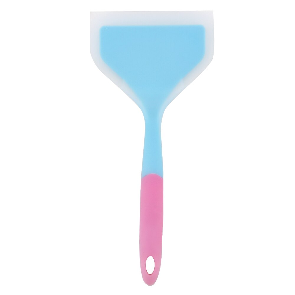 HILIFE Silicone Spatula Cooking Utensils Non-stick Turners High Temperature Resistance Kitchen Food Lifters Wide Pizza Shovel: Pink and Blue