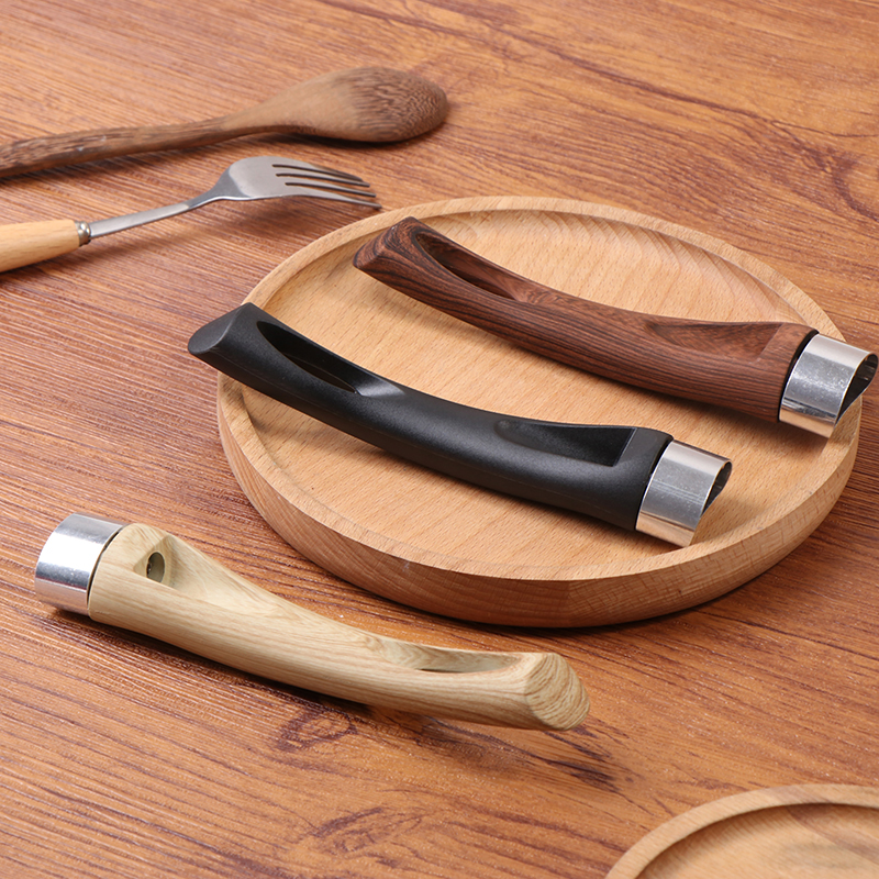 Universal Ergonomic Bakelite Pan Pot Handle Anti Scalding Pan Substituição de acessórios de cozinha, Aperto de baquelite removível, 1 conjunto