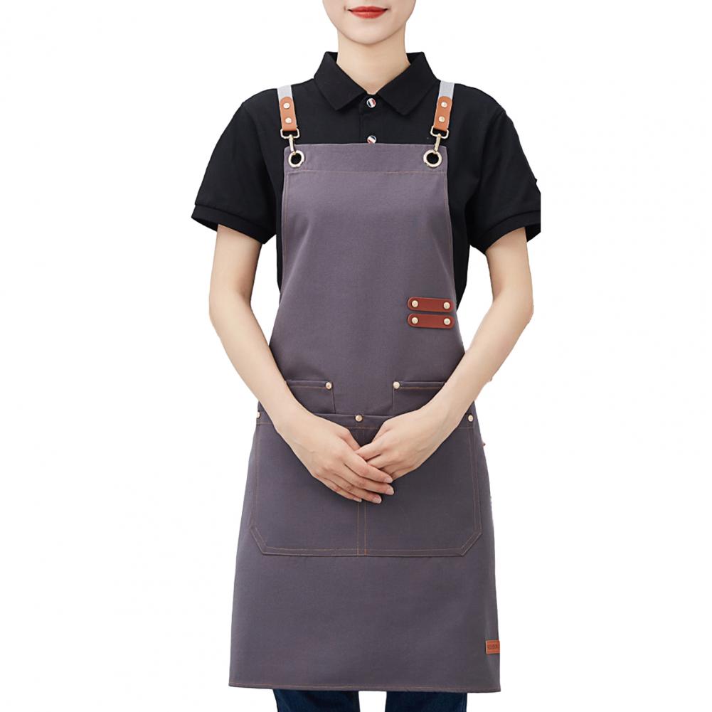 Dicke wasserdichte Schürze für Männer und Frauen, Anti-Fett, schmutzabweisende Kochschürze für Chefkoch, Café, Einkaufen, Kellner, Grill, Küche: Weiß