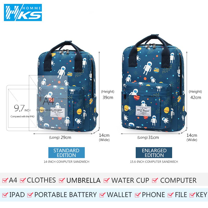 Rucksack damen rucksackdruck damen umhängetasche schultasche für teenager mädchen jungen rucksäcke reisetasche