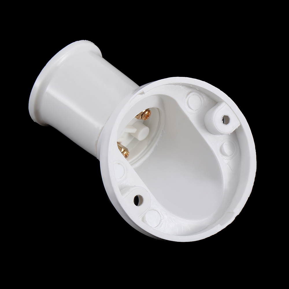E27 Lamp Base Socket 45 Degree Angle Oblique Screw Plastic Light Bulb Base Wall Lamp Holders Adapter Converter AC 250V