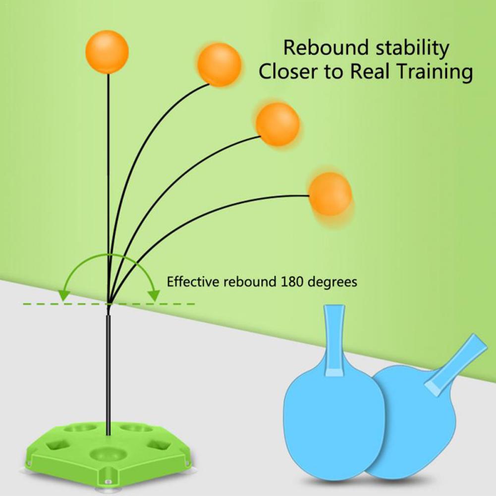 1 Juego de entrenador de tenis de mesa con eje elástico suave herramientas de entrenamiento de Ping Pong juegos para niños de interior o al aire libre