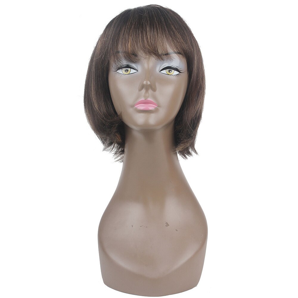 X-TRESS de alta temperatura fibra ombre peruca na moda para mulheres perucas de cabelo sintético bob curto com franja lateral longa: P4/27
