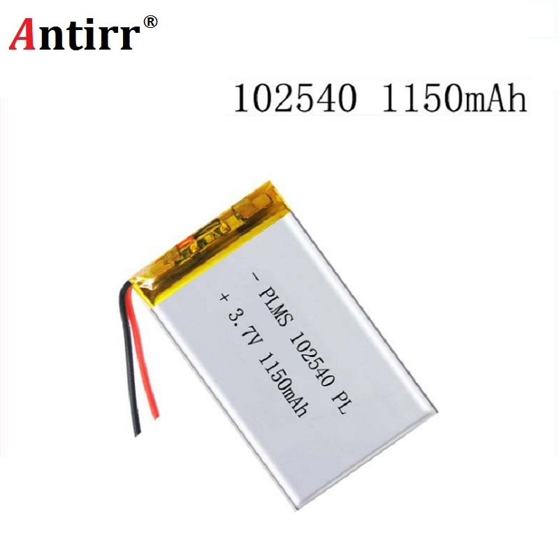 102540 1150mAh 3.7V Rechargeable Lithium Li-Polymer Batteries for LED Lights Lamps Electronic Products