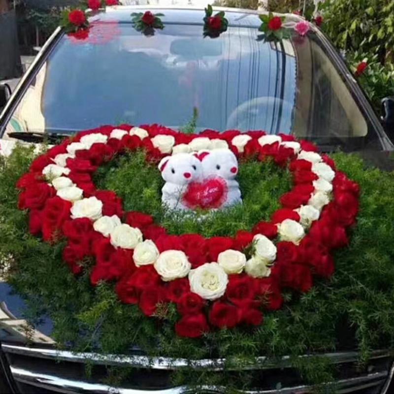 1Pc Trouwauto Bloemen Modder Auto Hoofd Bloem Decoratie Plaat Diy Bloemen Bloemschikken Modder Creatieve Diy Bloem Modder Met zuignap