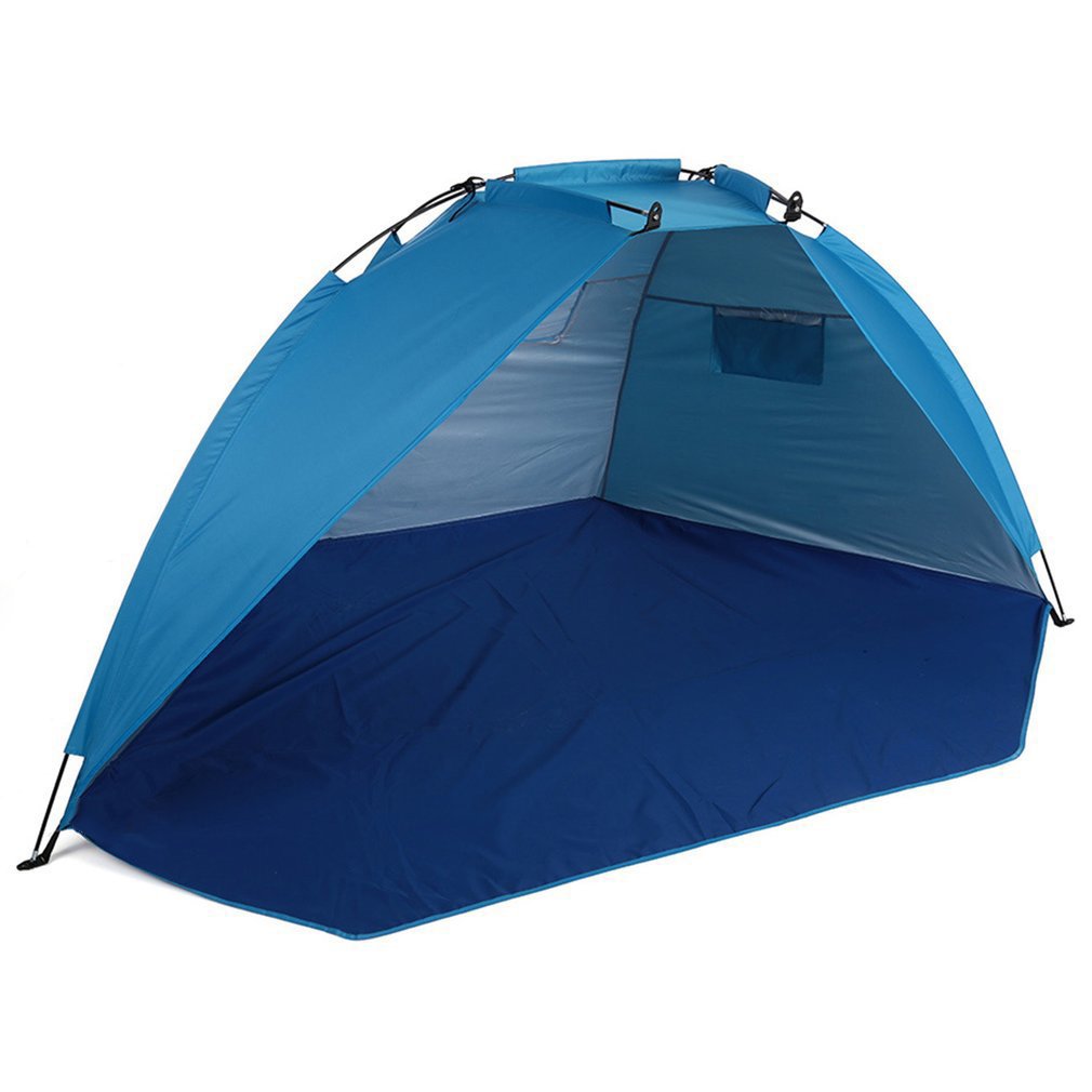 Automatic beach tent sunshade cabana for 2-3 people, uv protection beach shade with carrying bag for outdoor activities