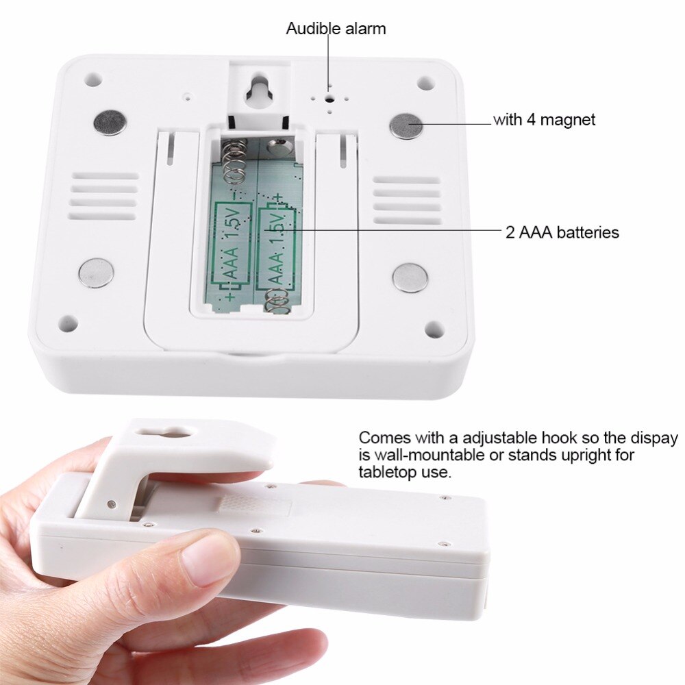 Frigorifero Termometro Digitale Congelatore Termometro con Temperatura Interna Monitor 2 Sensori Wireless Frigorifero Allarme Acustico