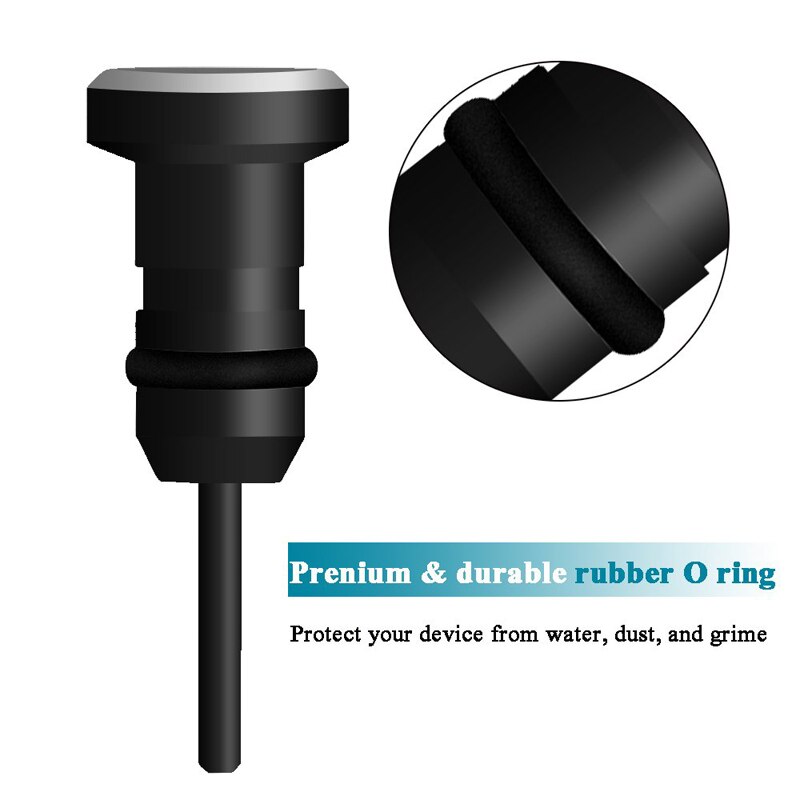 Puerto de carga Micro USB de enchufe de polvo de Metal + Puerto de auriculares para teléfono móvil Android 3,5mm Jack tapón para auricular recuperar Pin de tarjeta