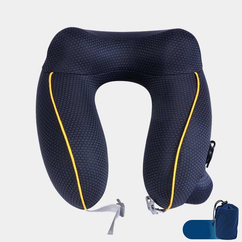 Outdoor Toeristische Vliegtuig Neksteun Kussens Klapstoel Zitkussen Pad Reizen Hoofdsteun: Black