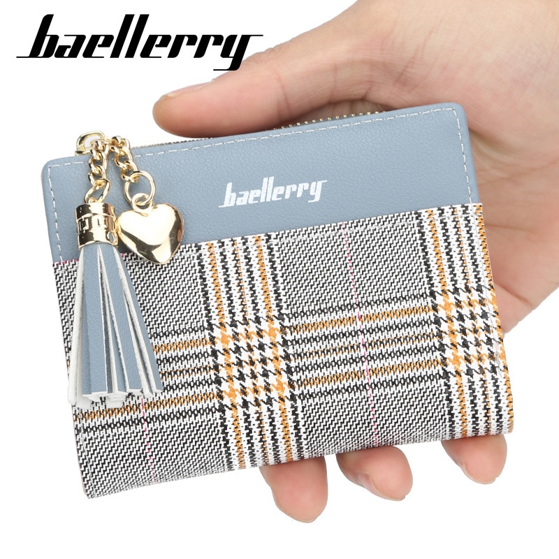 Damesportemonnees kwastje schattige portemonnee leren korte rits portemonnee muntkaarthouder zacht leer telefoonkaart dames clutch